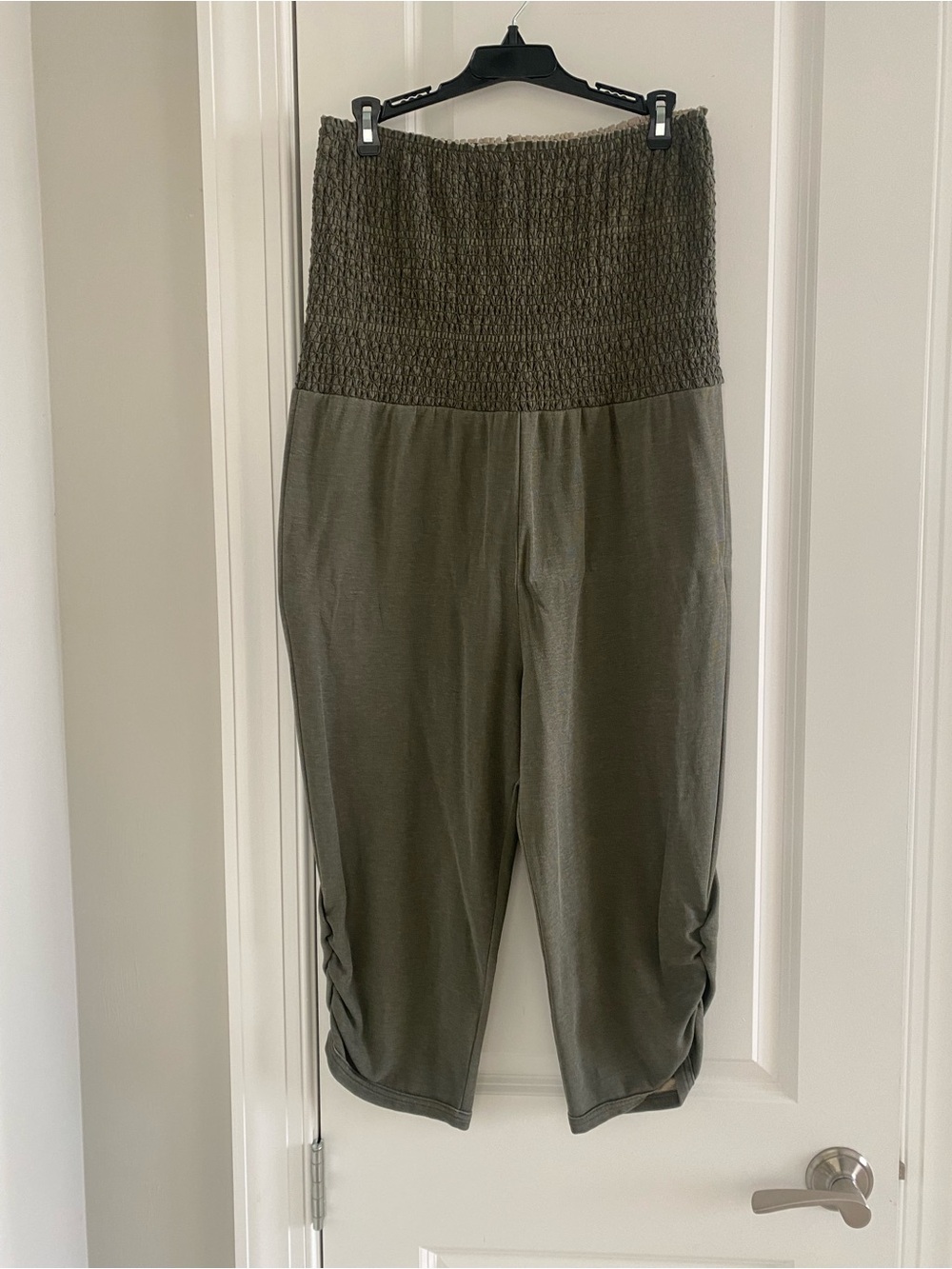 Vintage Y2K Marc By Marc Jacobs Tube Top Capri Romper Jumpsuit SZ S Olive Green